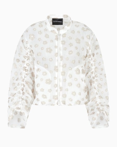 Armani Cazadora de fil coupé con motivo floral integral