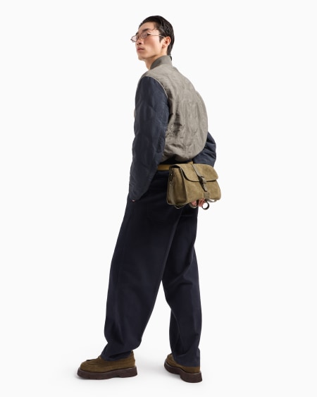 Armani Cazadora De Nailon Acolchado Con Motivo De Ondas Bicolor