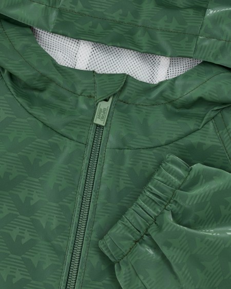 Armani Cazadora De Nailon Con Capucha Y Motivo Integral De águila