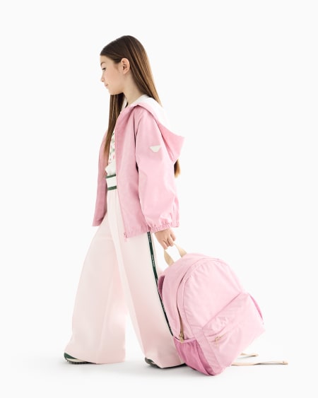 Armani Cazadora De Nailon Con Capucha Y Motivo Integral De águila