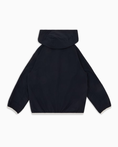 Armani Cazadora De Nailon Con Capucha Y Parche Con Logotipo