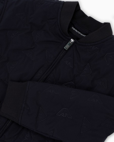 Armani Cazadora De Nailon Con Microáguila Integral Efecto Acolchado