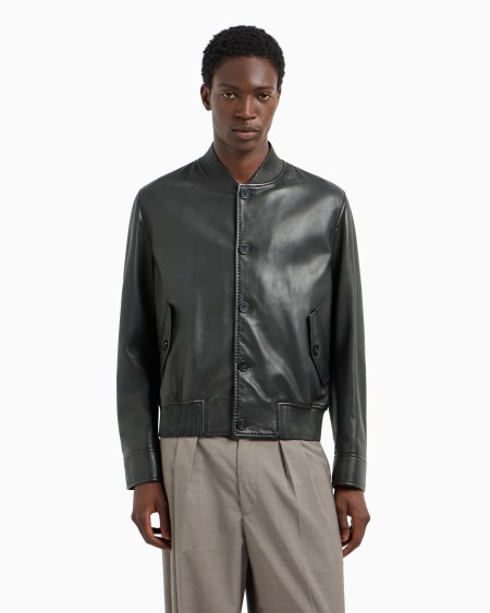 Armani Cazadora De Napa De Cordero De Tacto Suave Con Degradado