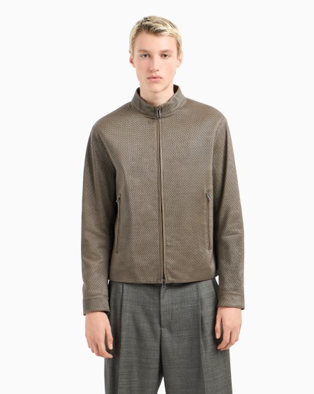 Armani Cazadora De Napa De Cordero Semivegetal Calada