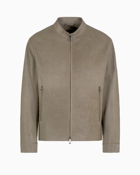 Armani Cazadora de napa de cordero semivegetal calada