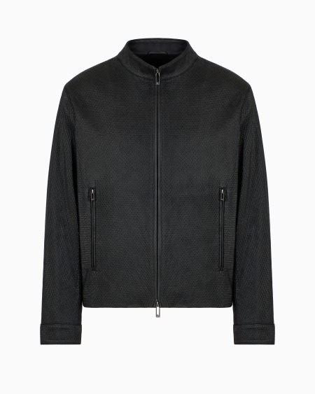 Armani Cazadora de napa de cordero semivegetal calada