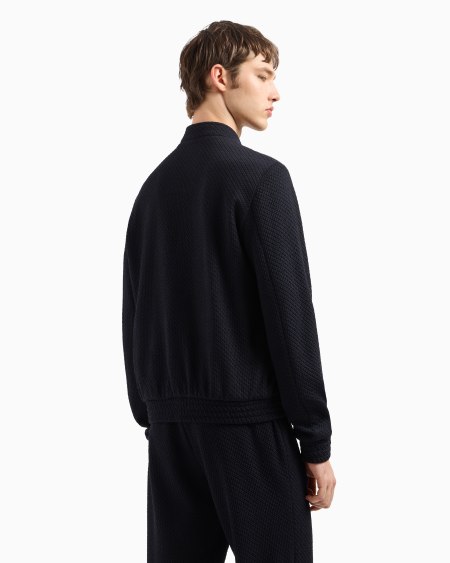 Armani Cazadora De Punto Elástico De Mezcla De Lana Con Efecto Tridimensional