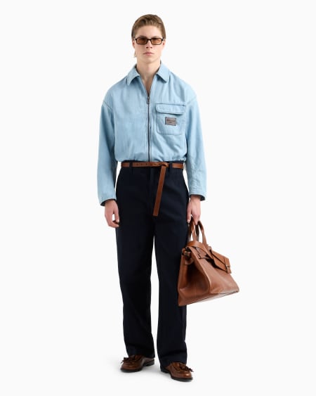 Armani Cazadora De Tacto Suave En Denim Con Mezcla De Lyocell