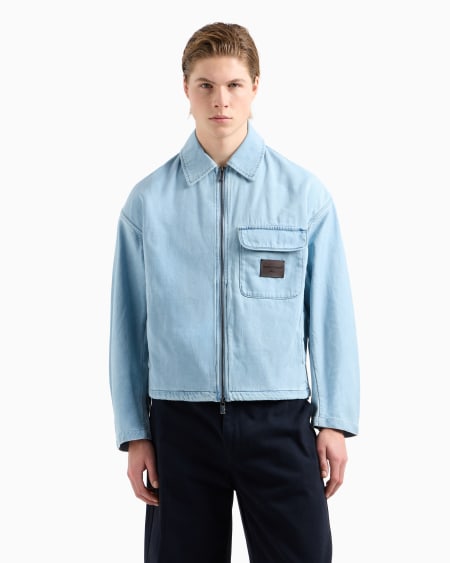 Armani Cazadora De Tacto Suave En Denim Con Mezcla De Lyocell