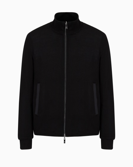 Armani Cazadora Reversible De Nailon Acolchado Y Punto Con Parche Con Logotipo