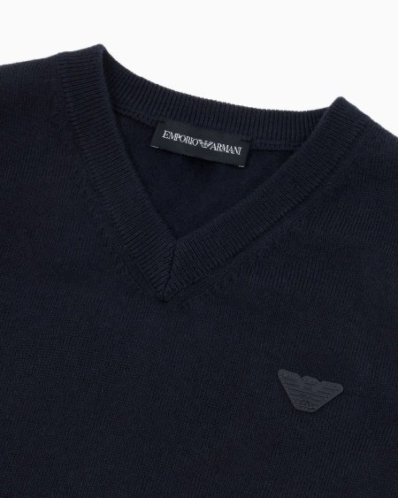 Armani Chaleco Con Cuello De Pico De Mezcla De Lana