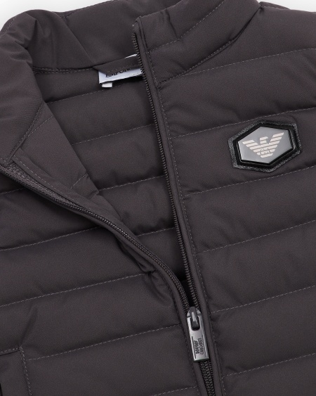 Armani Chaleco De Plumas De Nailon Acolchado Con Plumas Recicladas