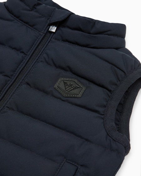 Armani Chaleco De Plumas De Nailon Acolchado Con Plumas Recicladas