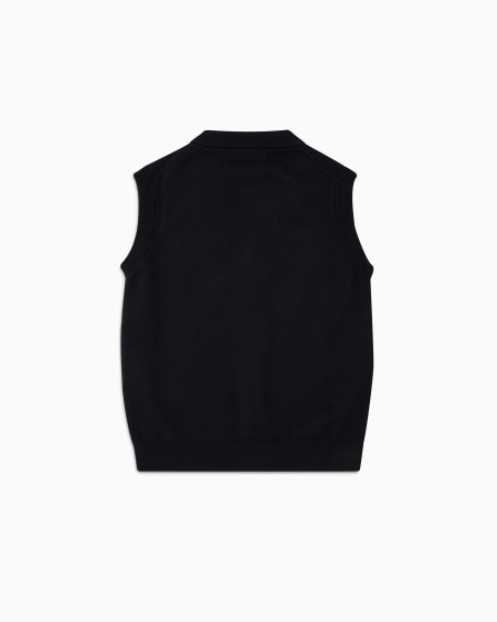 Armani Chaleco De Punto Con Cuello De Pico Y Botones