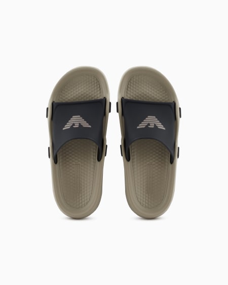 Armani Chanclas De PVC Con Cinta Con Logotipo De águila