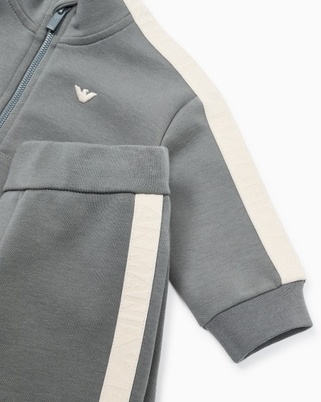 Armani Chándal Con Sudadera Y Pantalones De Interlock De Punto Doble Con Cinta Con Logotipo