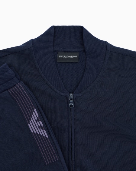 Armani Chándal De Estar Por Casa Con Sudadera Con Cremallera Completa De Felpa Basic