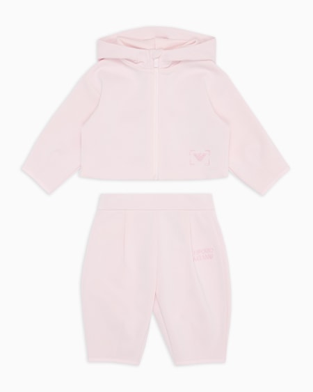 Armani Chándal de punto de tacto cupro con sudadera con cremallera y capucha