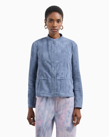 Armani Chaqueta Con Cuello De Tira De Ante De Cabra