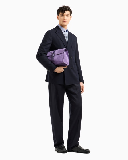 Armani Chaqueta De Abotonadura Doble En Lana Fluida