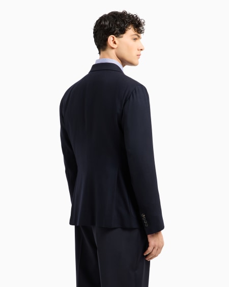 Armani Chaqueta De Abotonadura Doble En Lana Fluida
