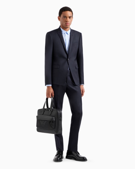 Armani Chaqueta De Abotonadura Sencilla De Lana Virgen