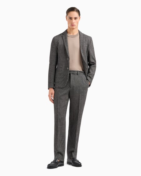 Armani Chaqueta De Abotonadura Sencilla De Lana Virgen Estructurada Icon