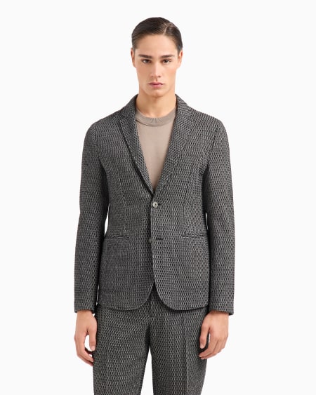 Armani Chaqueta De Abotonadura Sencilla De Lana Virgen Estructurada Icon