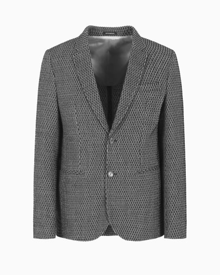 Armani Chaqueta de abotonadura sencilla de lana virgen estructurada Icon