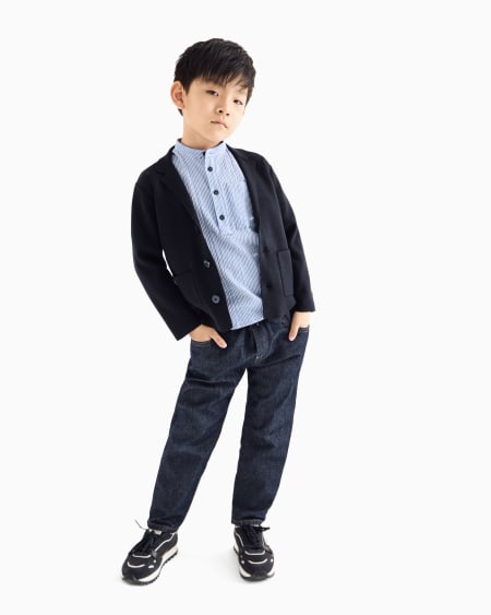 Armani Chaqueta De Abotonadura Sencilla De Mezcla De Viscosa