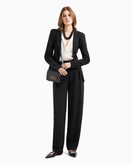 Armani Chaqueta De Abotonadura Sencilla De Punto Con Elaboración En Tejido Jacquard Efecto Punto