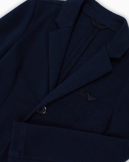 Armani Chaqueta De Abotonadura Sencilla De Punto Piqué