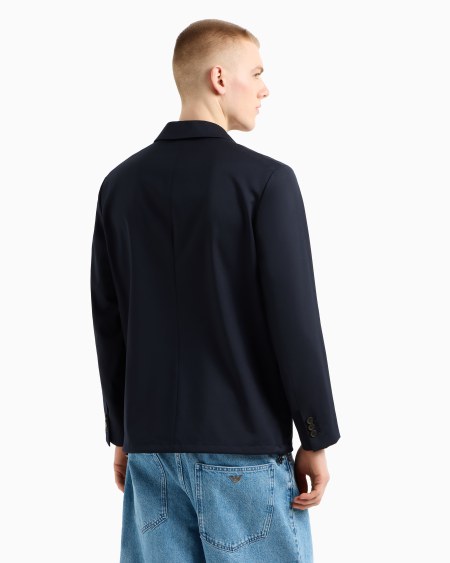 Armani Chaqueta De Abotonadura Sencilla De Sarga Ligera De Mezcla De Lana Virgen