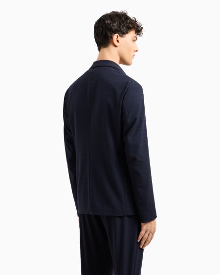 Armani Chaqueta De Abotonadura Sencilla De Sirsaca Técnica