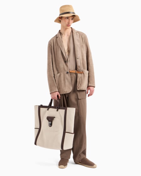 Armani Chaqueta De Abotonadura Sencilla En Ante De Cabra