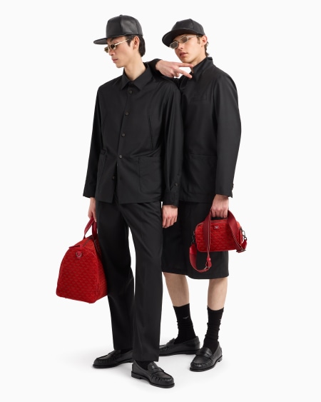 Armani Chaqueta De Abotonadura Sencilla En Lana Fría Superligera