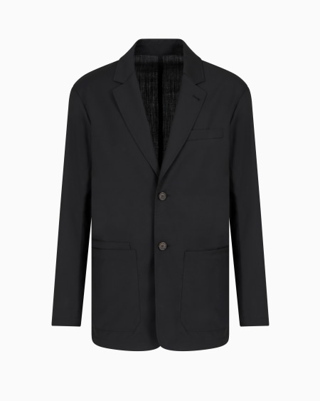 Armani Chaqueta de abotonadura sencilla en lana fría superligera