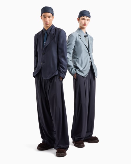 Armani Chaqueta De Abotonadura Sencilla En Seda Habutai