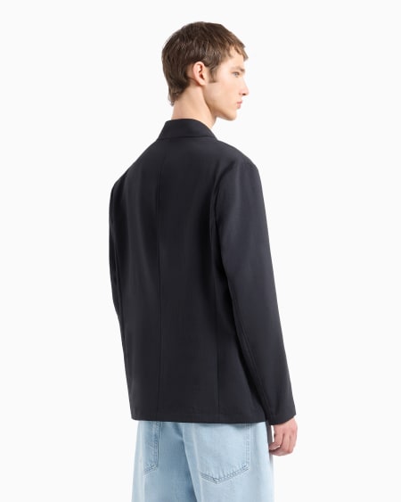 Armani Chaqueta De Abotonadura Sencilla En Sirsaca De Nailon