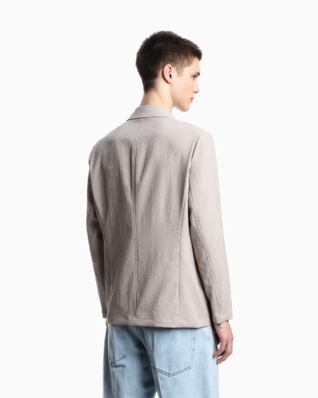 Armani Chaqueta De Abotonadura Sencilla En Sirsaca De Nailon