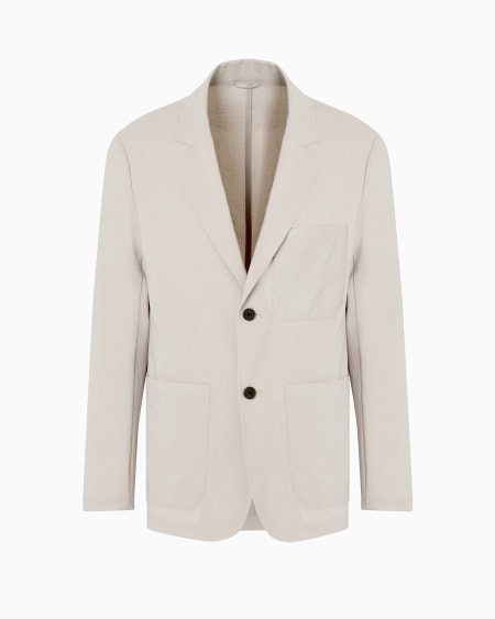 Armani Chaqueta de abotonadura sencilla en sirsaca de nailon