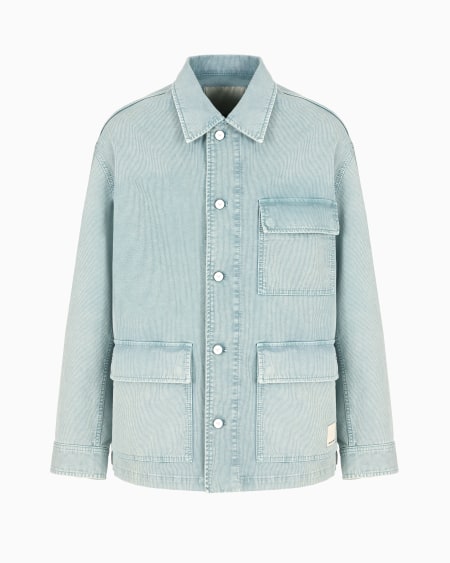 Armani Chaqueta de canneté de algodón cómodo efecto vintage cápsula Peace ASV