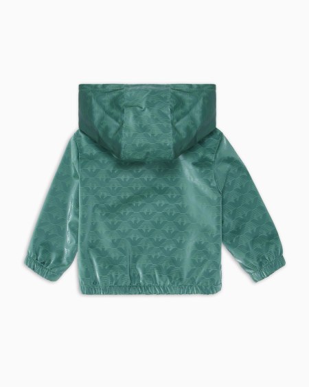 Armani Chaqueta De Nailon Con Capucha Y Motivo Integral De águila