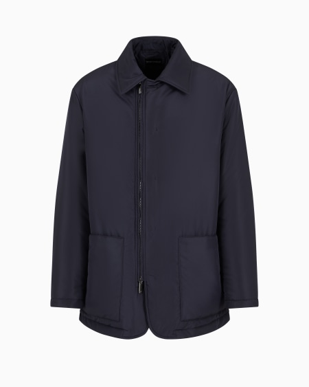 Armani Chaqueta de nailon resistente al agua con aberturas laterales