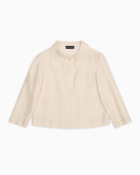 Armani Chaqueta de tejido jacquard con motivo integral de microáguila