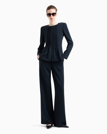 Armani Chaqueta De Tejido Texturizado Fluido Y Plisado