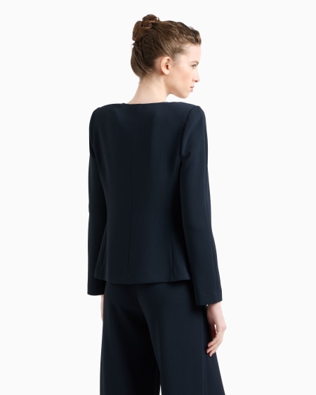 Armani Chaqueta De Tejido Texturizado Fluido Y Plisado