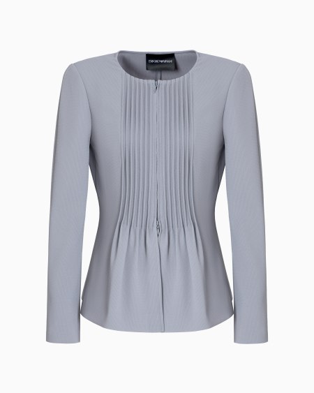 Armani Chaqueta de tejido texturizado fluido y plisado