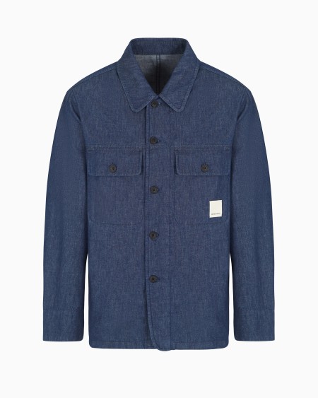 Armani Chaqueta estilo camisa de denim cambray cápsula Peace ASV