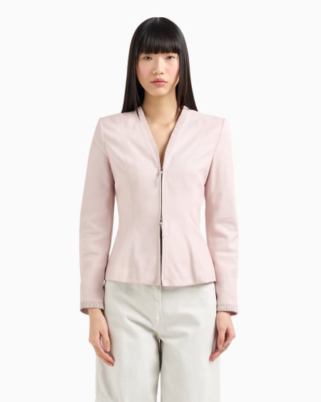 Armani Chaqueta Slim Fit De Napa De Cordero De Guantería